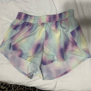 Brooks Pastel Rainbow Mesh Athletic Shorts - Lavender, Mint, Yellow